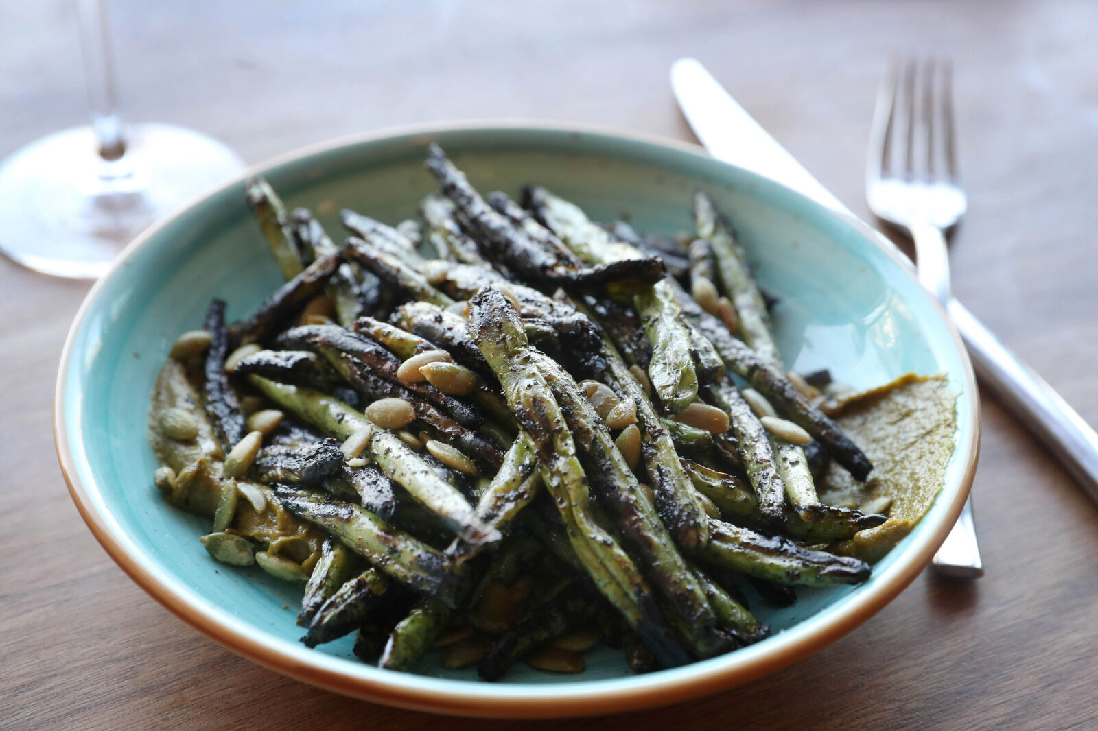 Charred Green Beans
